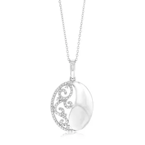1/10 Carat Diamond Circle Pendant in Sterling Silver Shiels