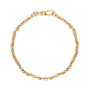 18ct Rose Gold Handmade Twist Bracelet