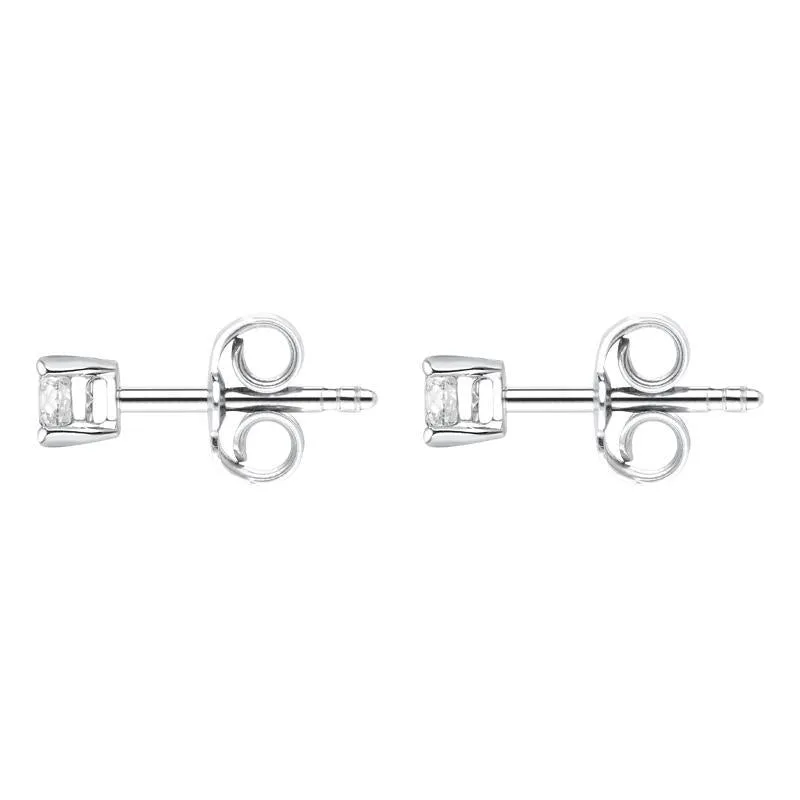18ct White Gold 0.15ct Diamond Solitaire Stud Earrings