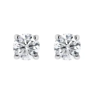 18ct White Gold 0.40ct Diamond Solitaire Brilliant Cut Stud Earrings