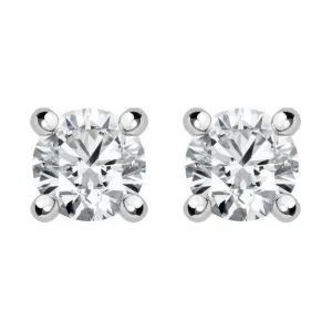 18ct White Gold 0.60ct Diamond Solitaire Stud Earrings