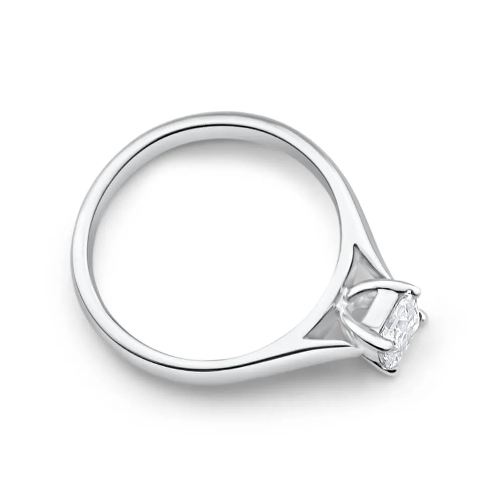 18ct White Gold Solitaire Ring With 0.5 Carat 4 Claw Set Diamond Shiels