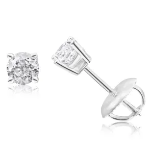 18ct White Gold Stud Earrings With 0.5 Carats Of Diamonds Shiels