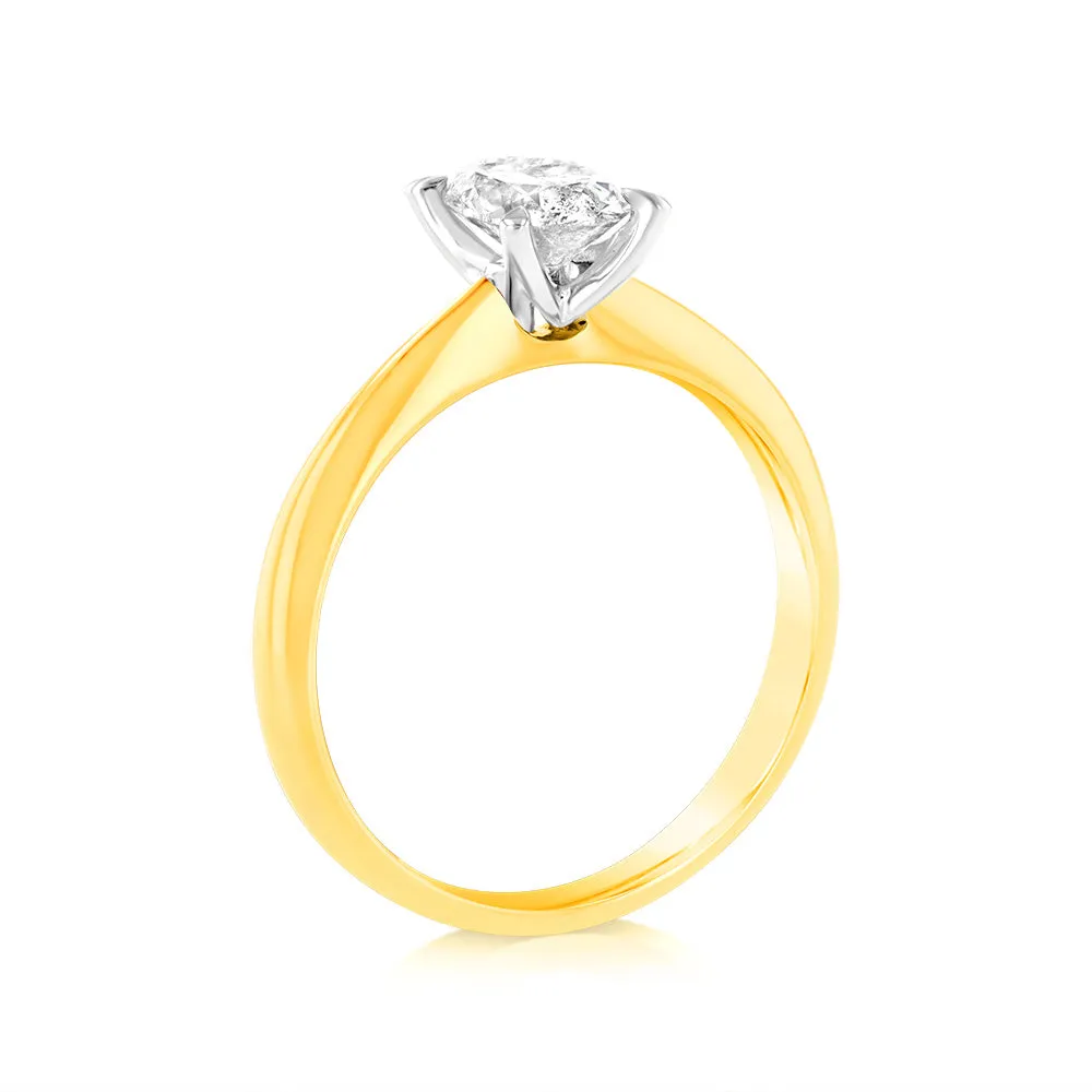 18ct Yellow Gold Diamond Ring With 1 Carat Oval Diamond Shiels