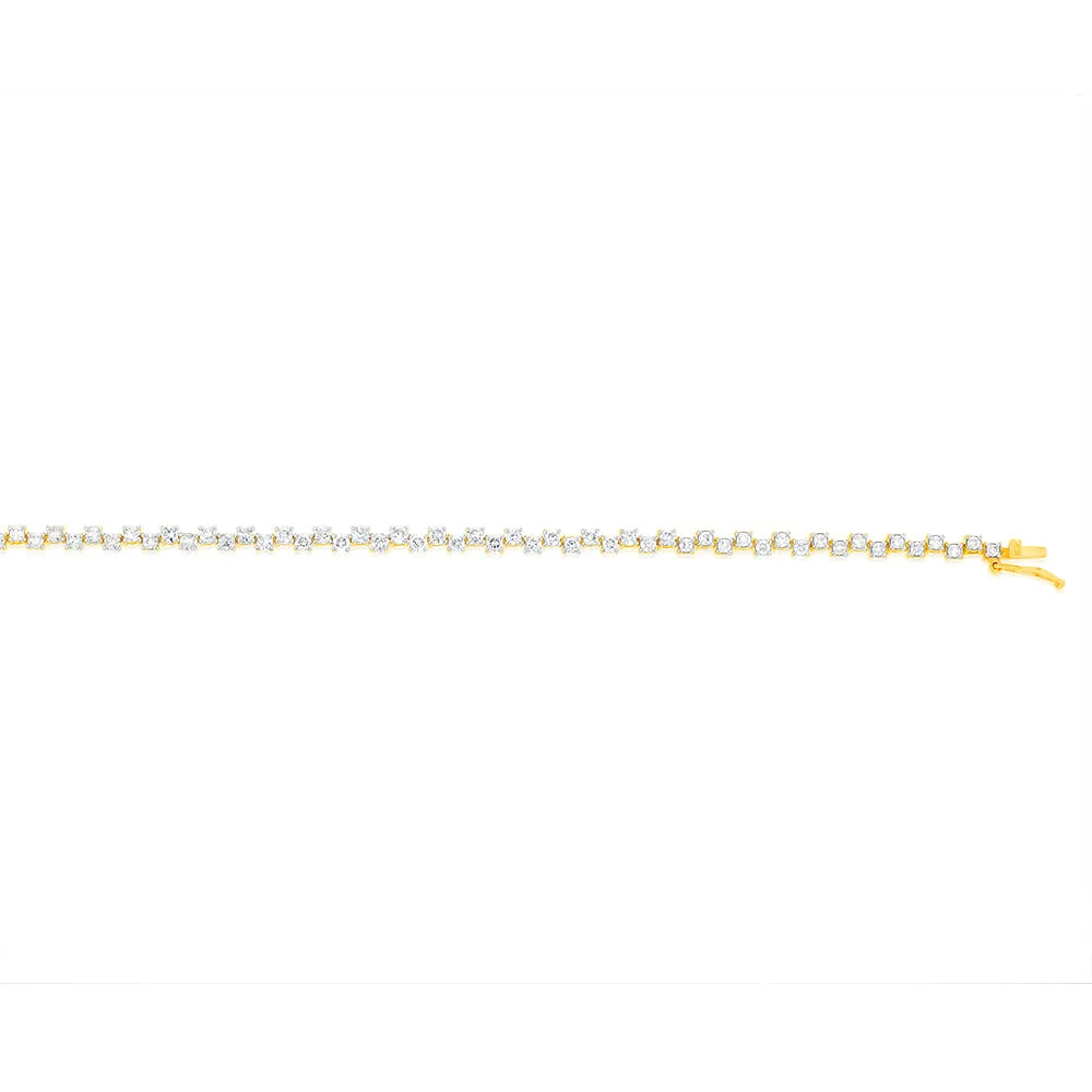 2 Carat Diamond Tennis Bracelet in 10ct Yellow Gold Shiels