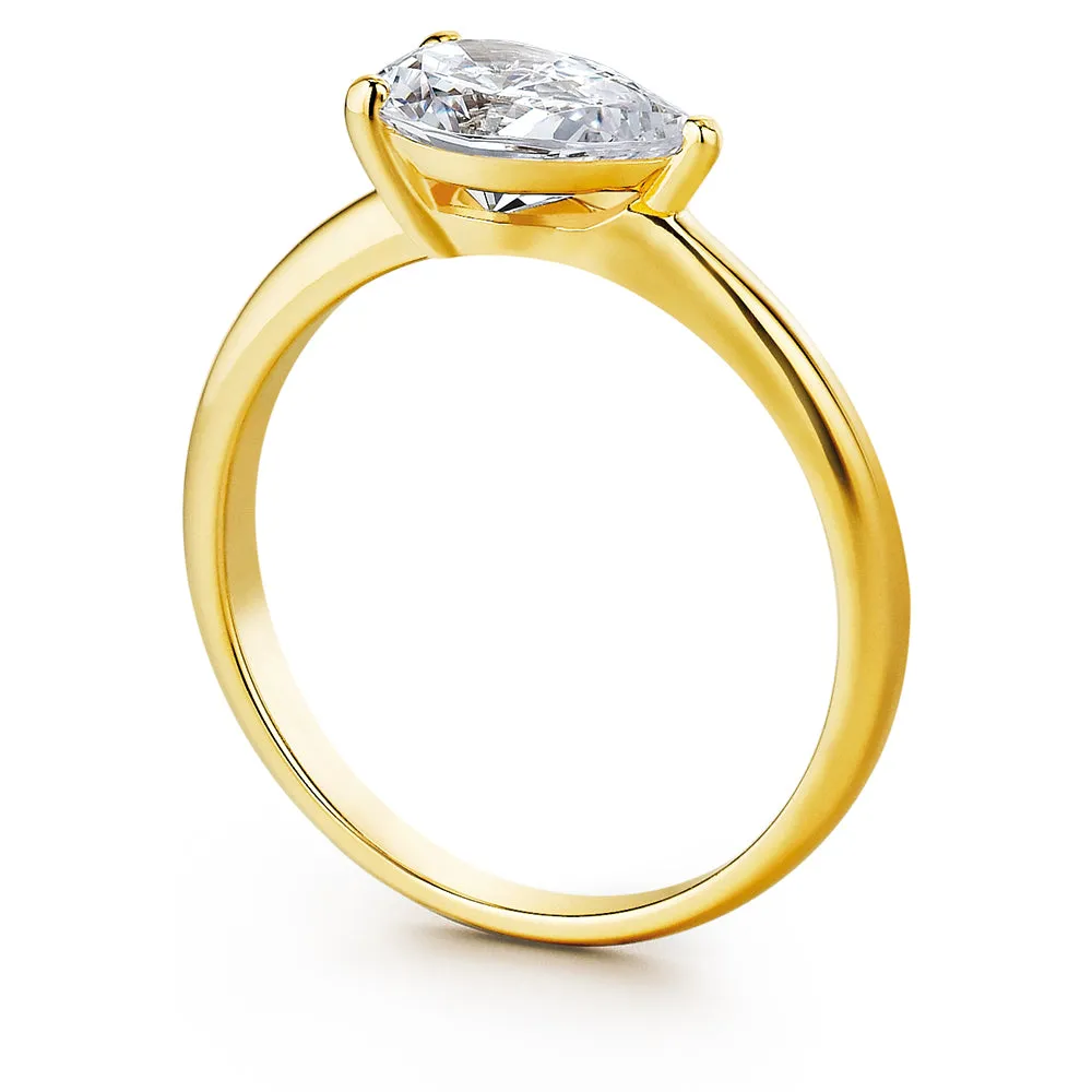 2 ct. East-West Pear Ring