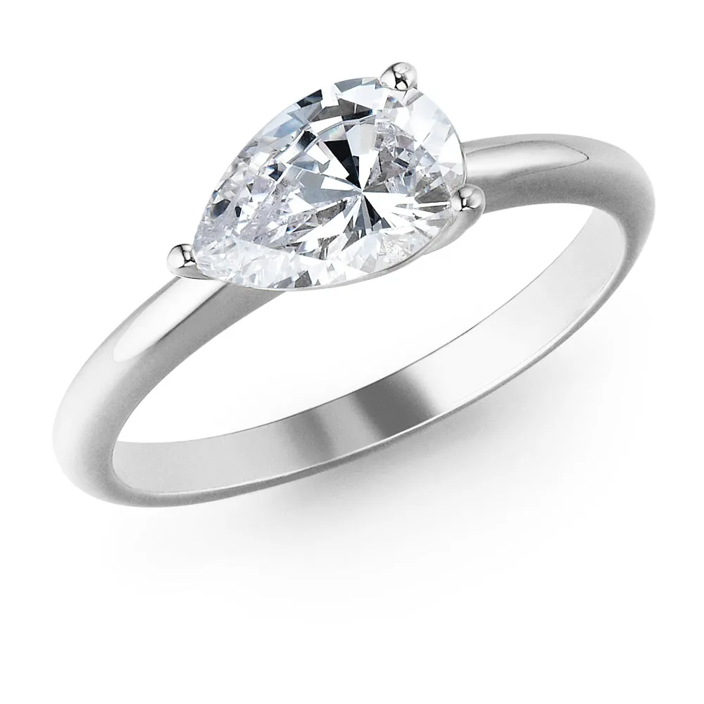 2 ct. East-West Pear Ring
