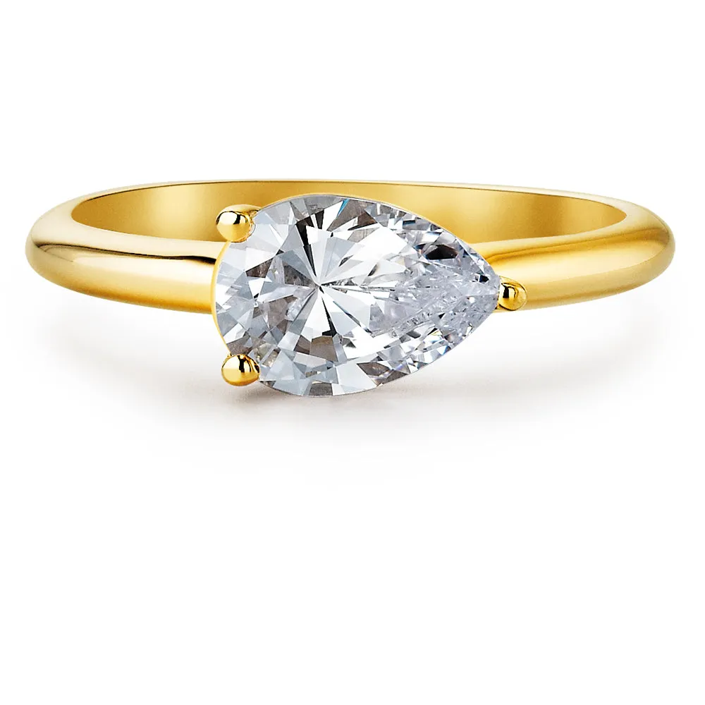 2 ct. East-West Pear Ring