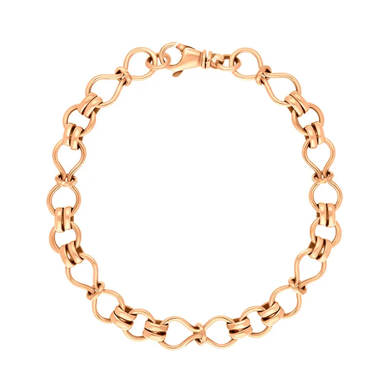 9ct Rose Gold Figure of Eight Bracelet