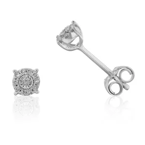 9ct White Gold Sublime Diamond Stud Earrings Shiels