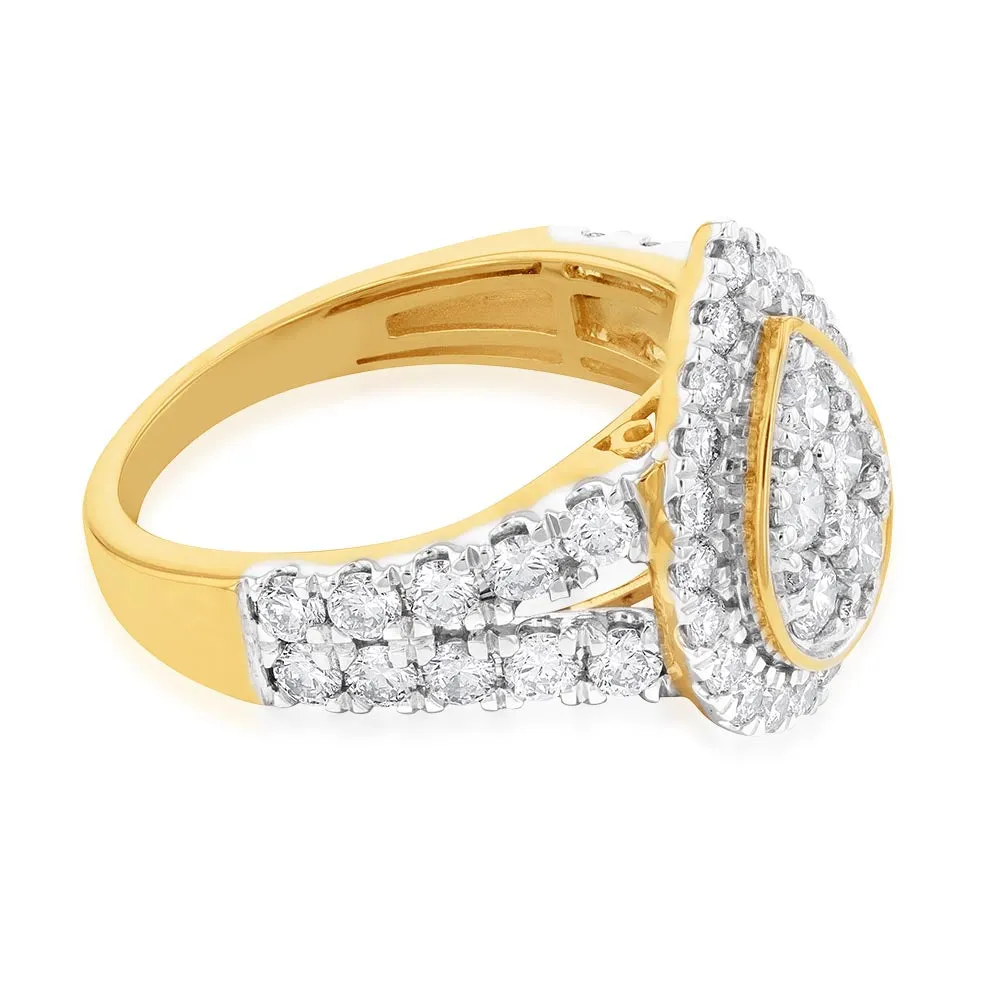 9ct Yellow Gold 2 Carat Diamond Ring with Brilliant Cut Diamonds Shiels