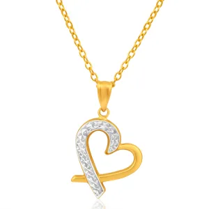 9ct Yellow Gold & White Gold Lovely Pendant Shiels