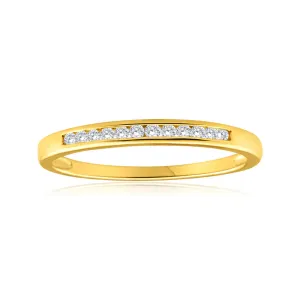 9ct Yellow Gold Diamond Ring Set with 12 Brilliant Diamonds Shiels