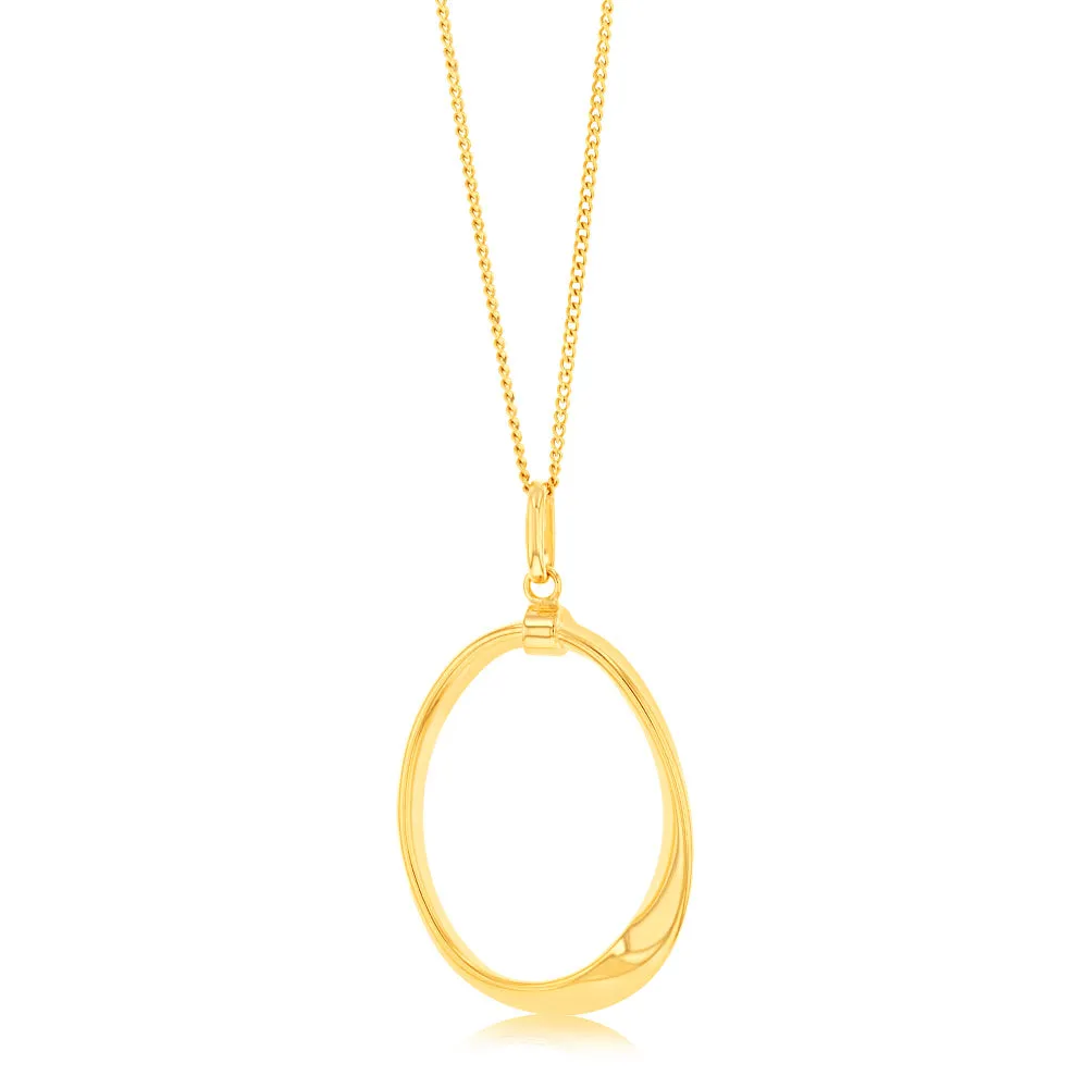 9ct Yellow Gold Fancy Open Circle Pendant Shiels