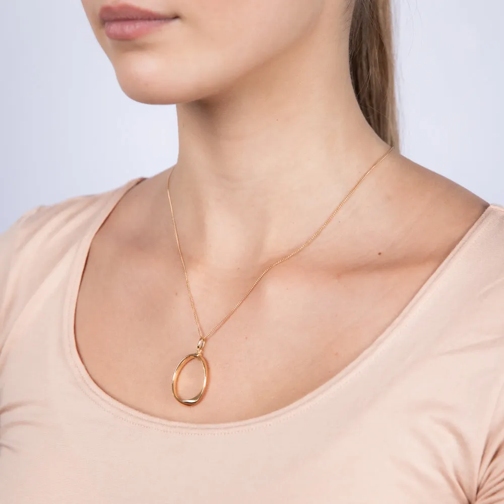 9ct Yellow Gold Fancy Open Circle Pendant Shiels