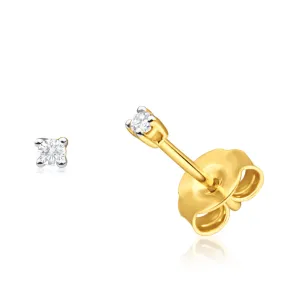 9ct Yellow Gold Gorgeous Diamond Stud Earrings Shiels