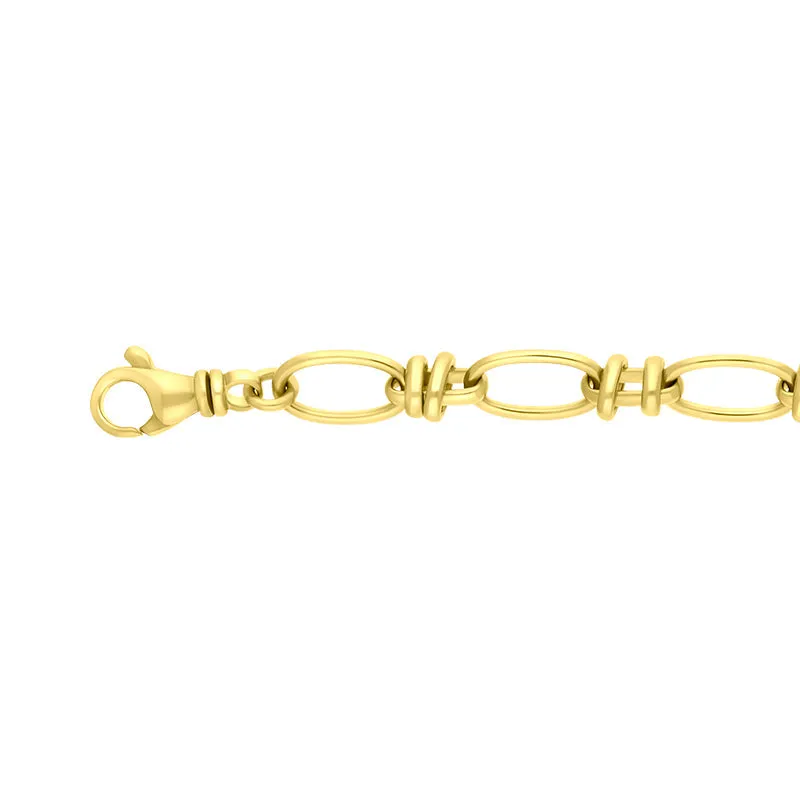 9ct Yellow Gold Handmade Cable Chain Bracelet