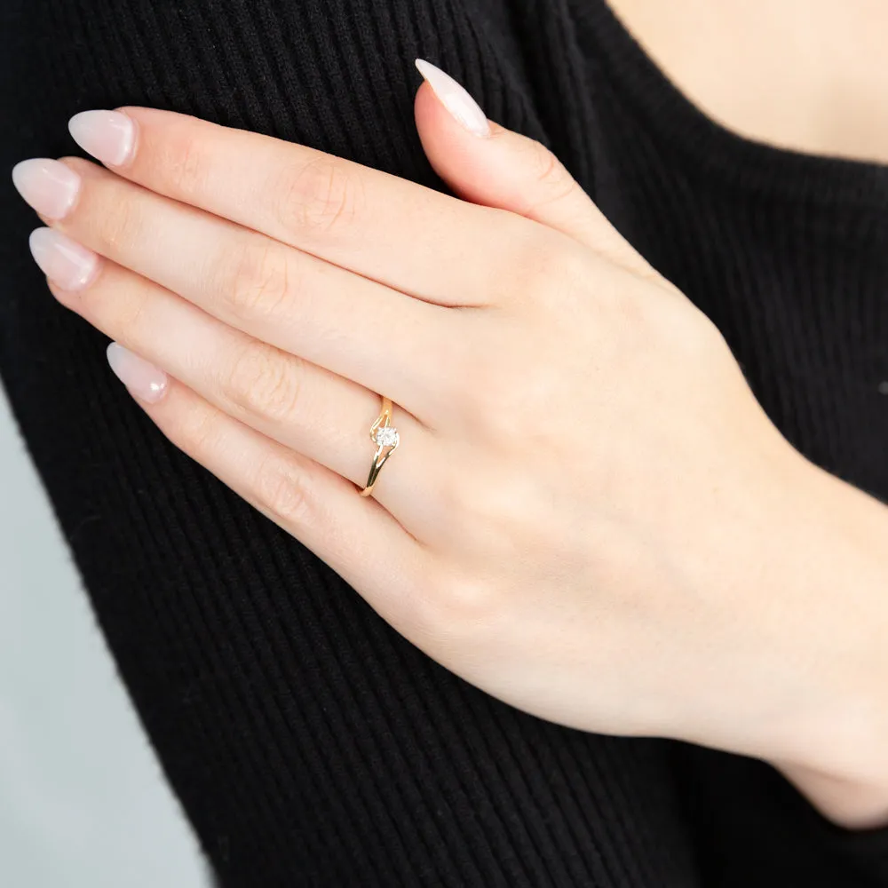 9ct Yellow Gold HJ Bead Set Diamond Ring Shiels
