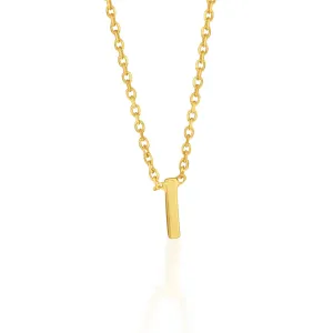 9ct Yellow Gold Initial "I" Pendant On 43cm Chain Shiels