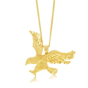9ct Yellow Gold Landing Eagle Pendant Shiels