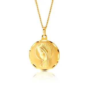 9ct Yellow Gold Madonna Medal Pendant Shiels