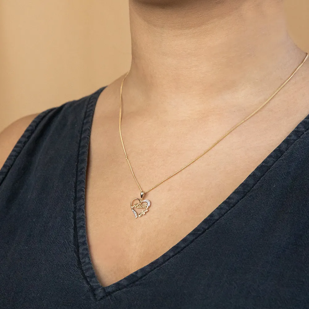 9ct Yellow Gold Mum Diamond Pendant Shiels