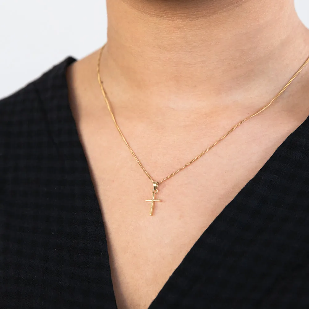 9ct Yellow Gold Silverfilled Cross Pendant Shiels
