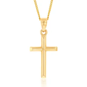 9ct Yellow Gold Silverfilled Cross Pendant Shiels