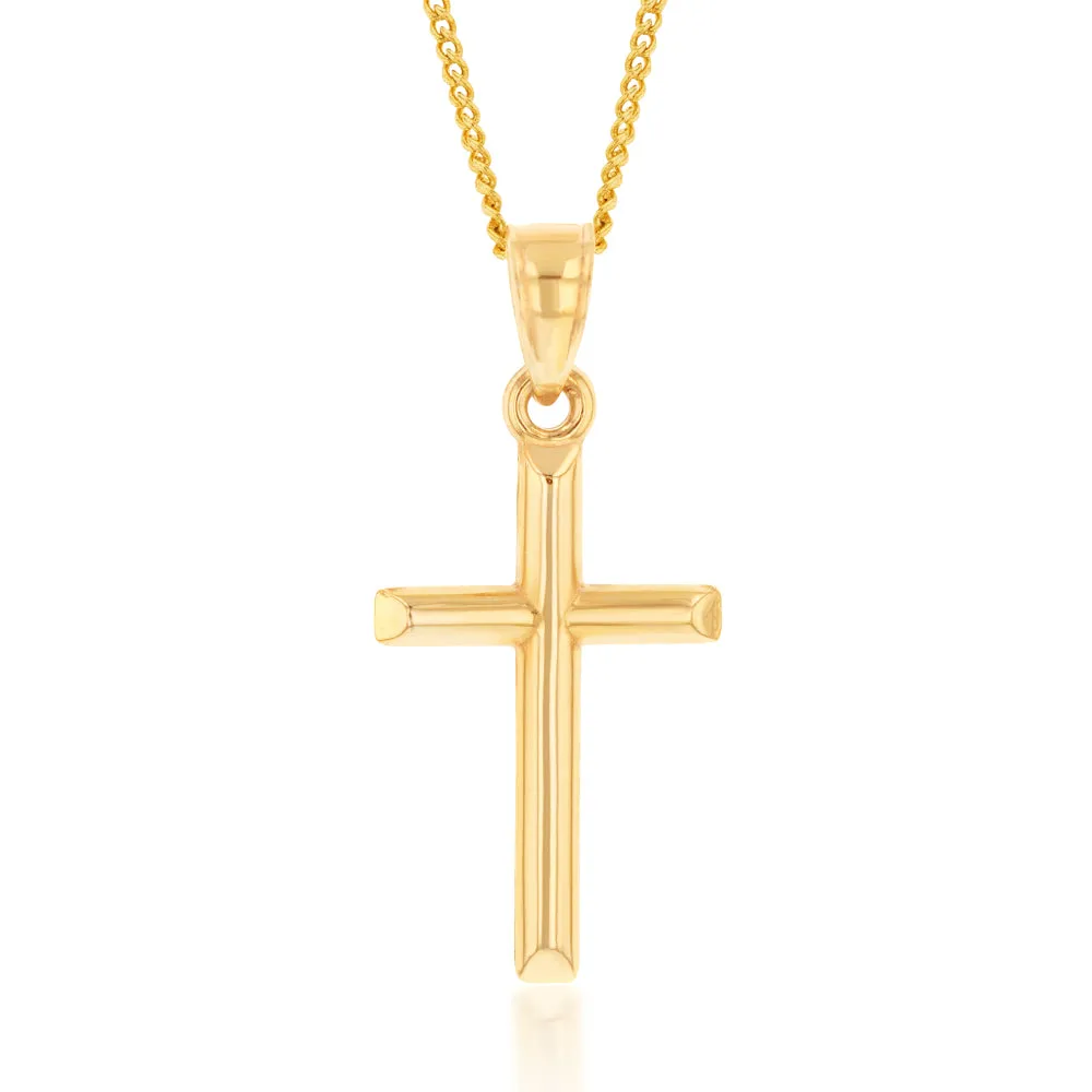 9ct Yellow Gold Silverfilled Cross Pendant Shiels