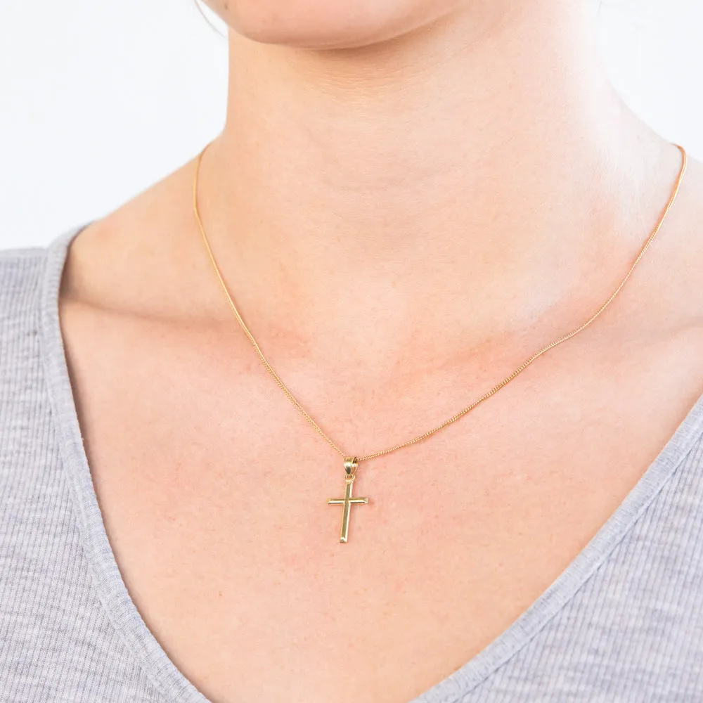 9ct Yellow Gold Silverfilled Cross Pendant Shiels