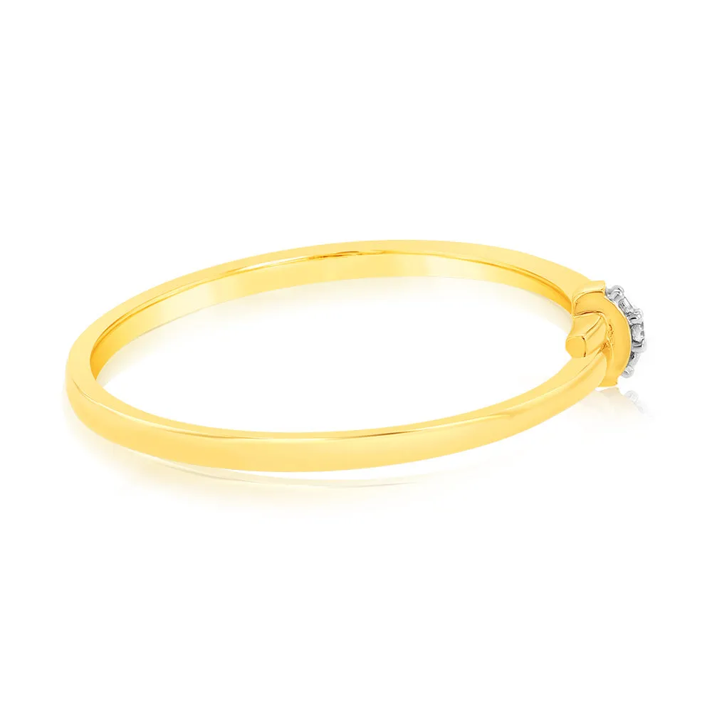 9ct Yellow Gold With 2 Brilliant Cut Diamond Ring Shiels