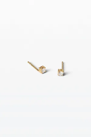 Anthology 01 18K Gold Studs w. Diamond