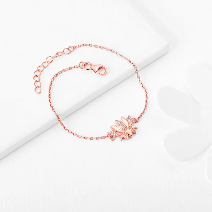 Anushka Sharma Rose Gold Lotus Bracelet Giva