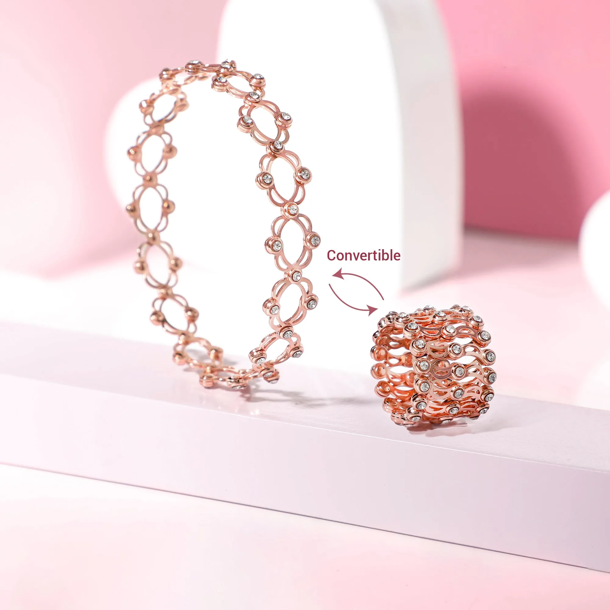 Anushka Sharma Rose Gold Supple Bracelet Giva