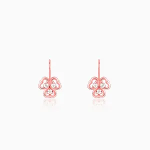 Anushka Sharma Rose Gold Three Leaf Clover Earrings Giva
