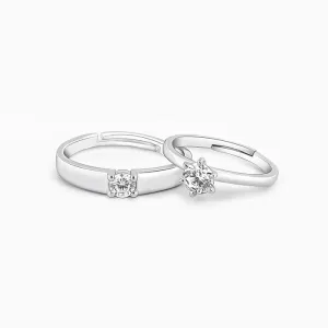 Anushka Sharma Silver Minimal Couple Rings Giva