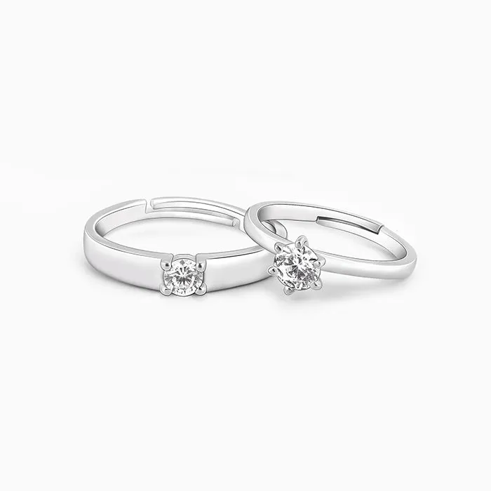 Anushka Sharma Silver Minimal Couple Rings Giva