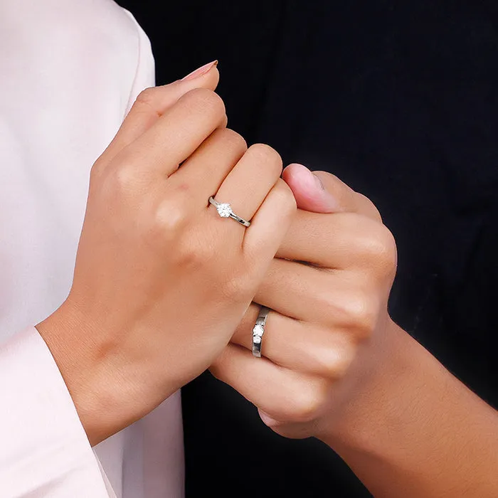 Anushka Sharma Silver Minimal Couple Rings Giva
