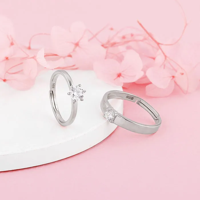 Anushka Sharma Silver Minimal Couple Rings Giva
