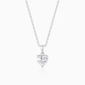 Anushka Sharma Silver Solitaire Heart  Pendant with Link Chain Giva