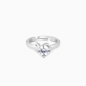 Anushka Sharma Silver Zircon Classic Ring Giva