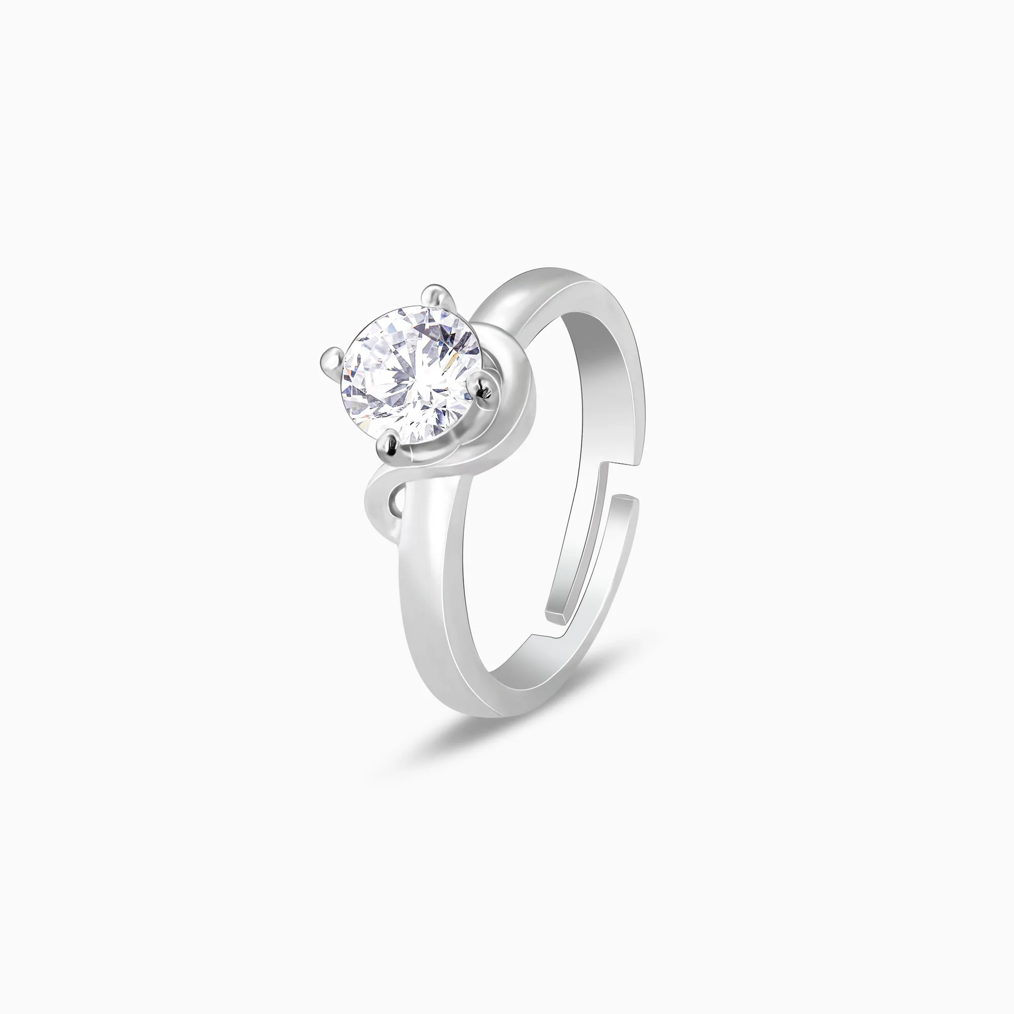 Anushka Sharma Silver Zircon Classic Ring Giva