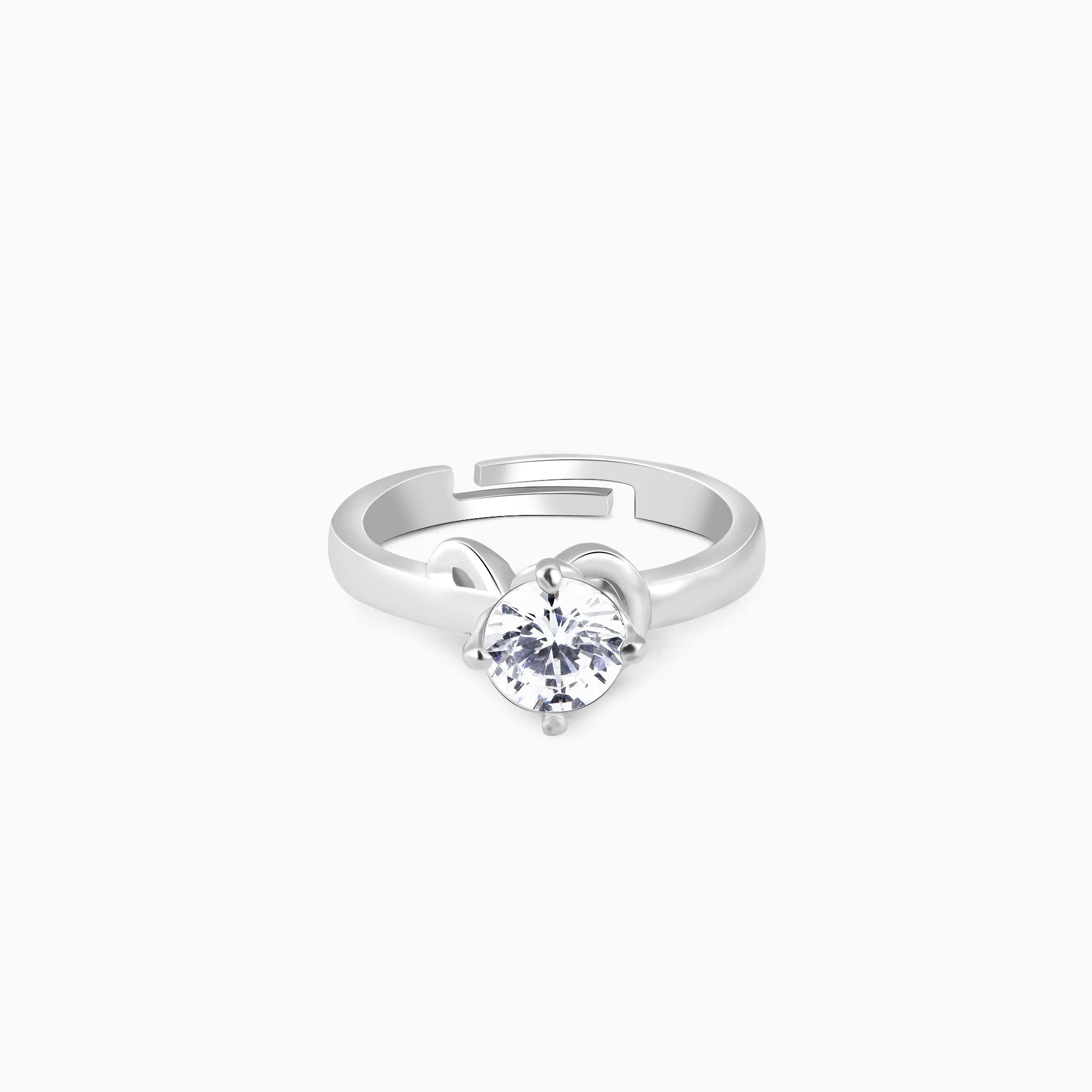 Anushka Sharma Silver Zircon Classic Ring Giva