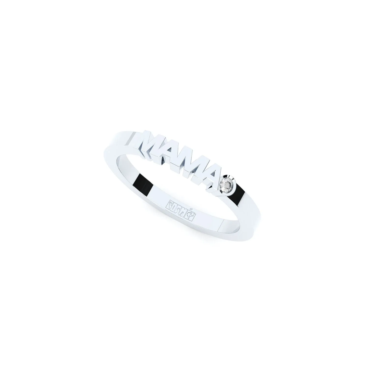 Becoming Mama 14K Whitegold Ring w. Lab-Grown Diamond