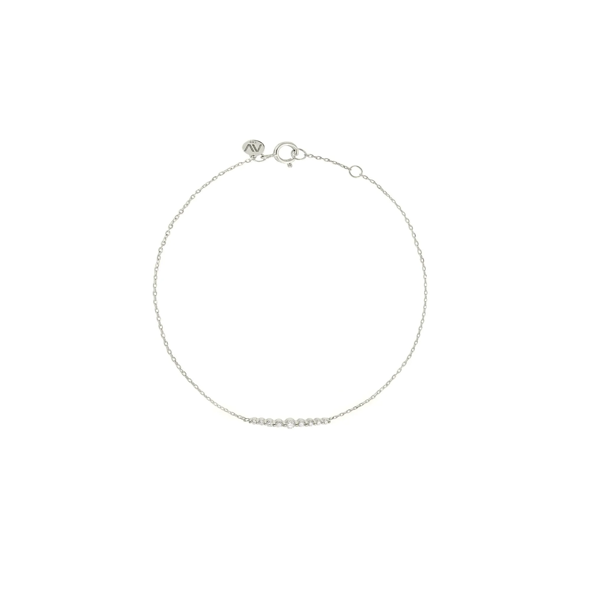 Bright Lights 18K White Gold Bracelet w. Diamonds