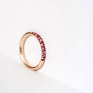 Candy Eternity Rose 18K Rosegold Ring w. Sapphires