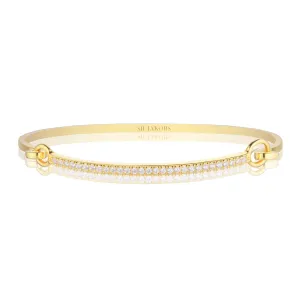 Capizzi 18K Gold Plated Bangle w. Zirconias
