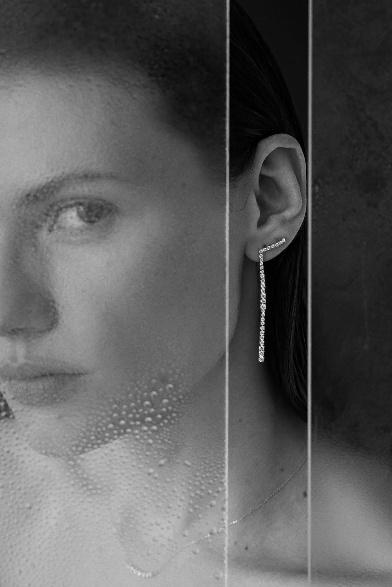 Cascade Degrade 18K Gold Earrings w. Lab-Grown Diamonds