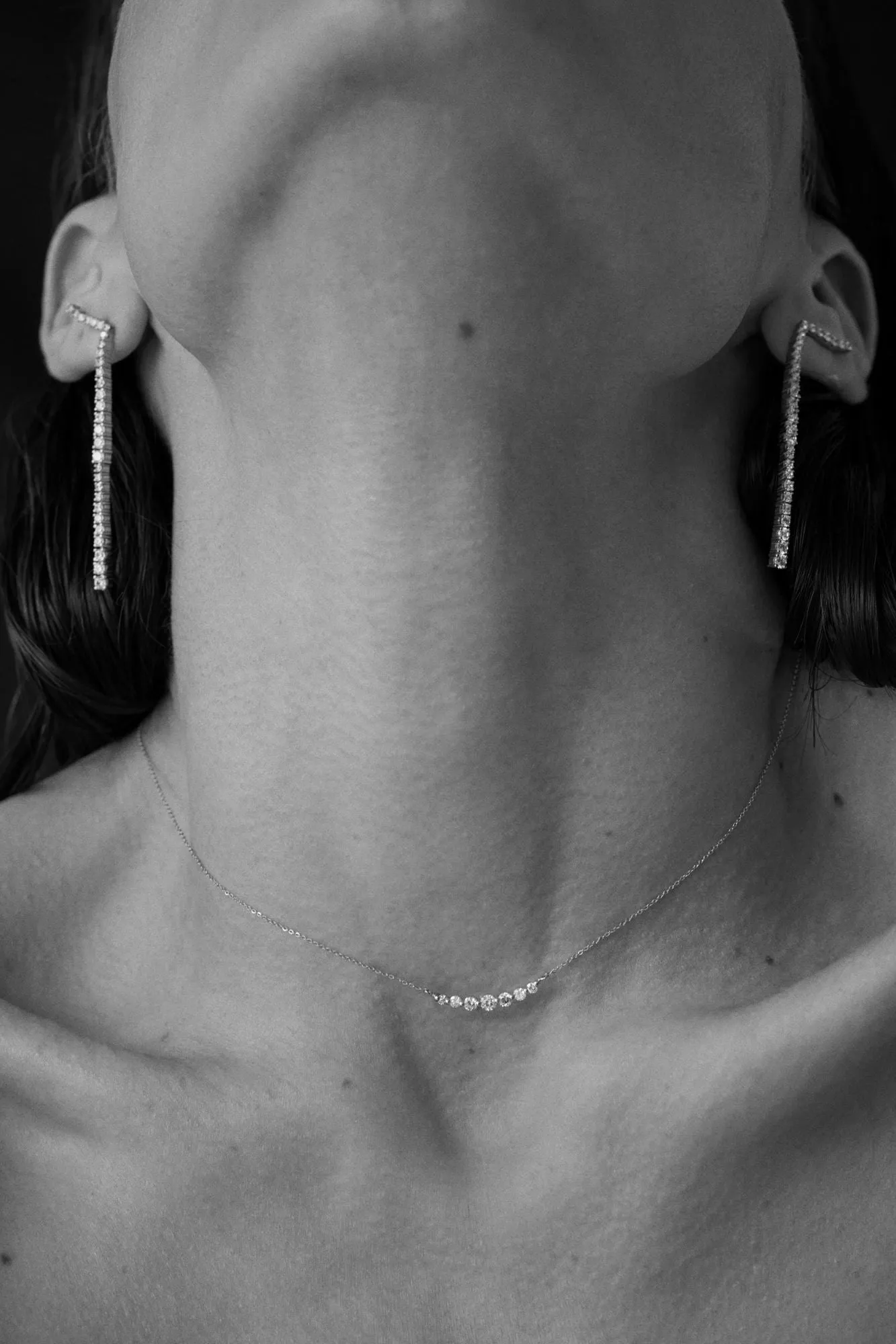 Cascade Degrade 18K Gold Earrings w. Lab-Grown Diamonds