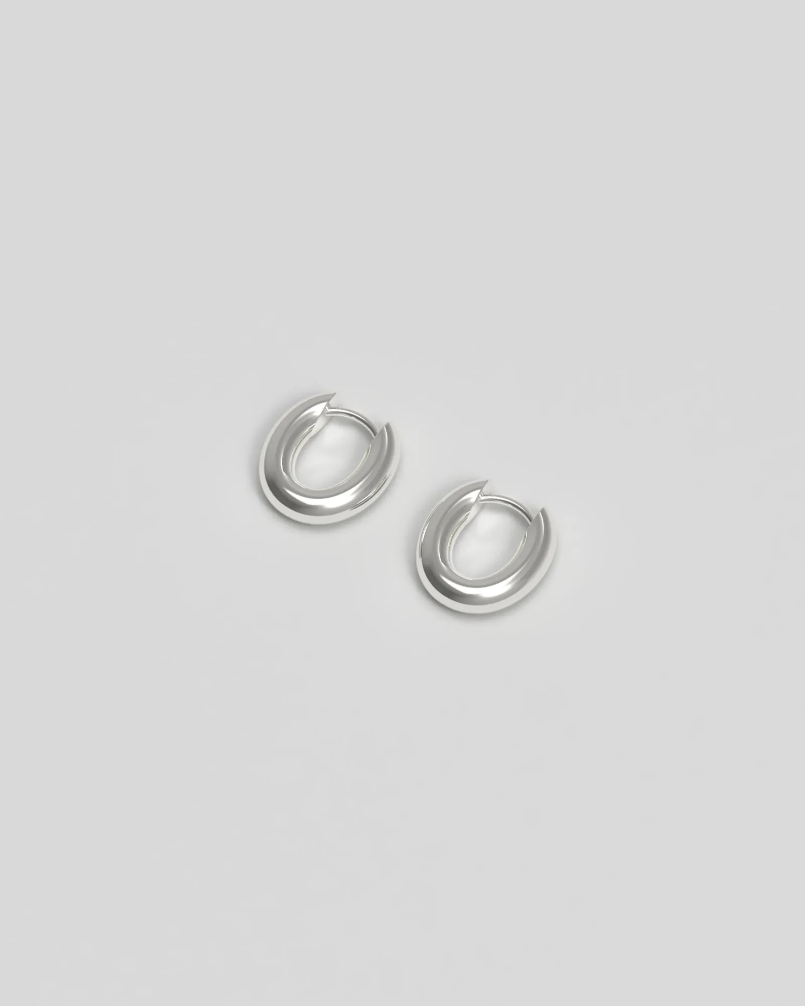 Chunky Tiny Silver Hoops